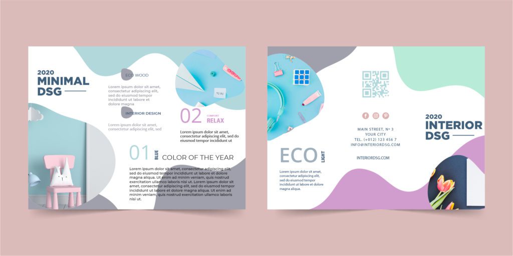 use muted colors for brochure design