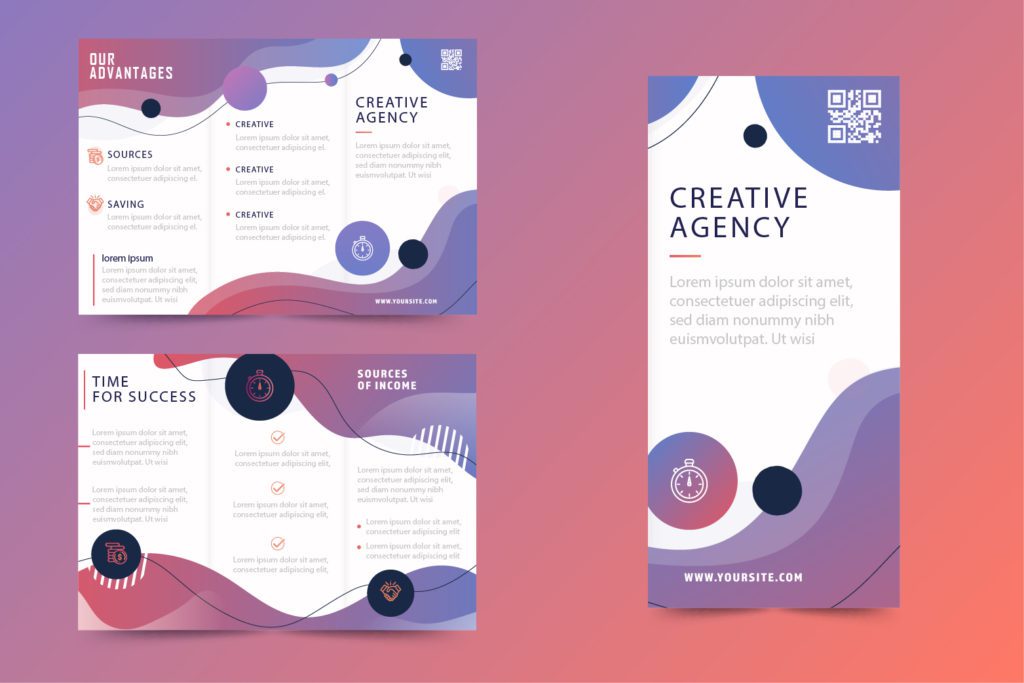 typography brochure design trend  2020