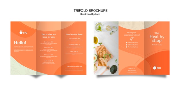 Color palette based tri fold brochure
