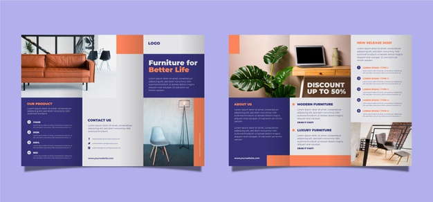 minimalism and tri fold brochures