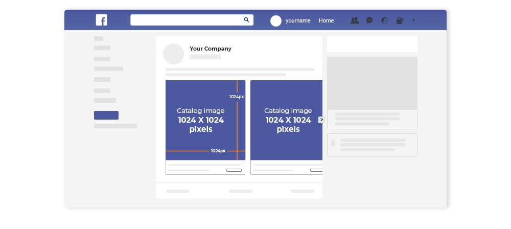 Facebook catalog image template