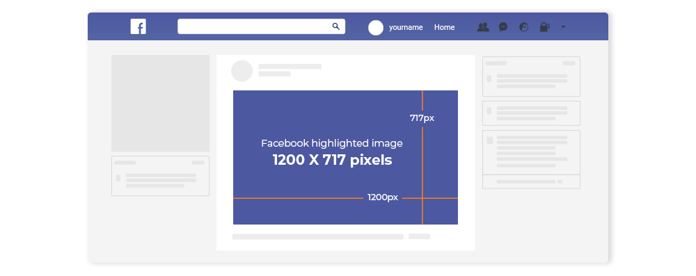 Facebook highlighted image template