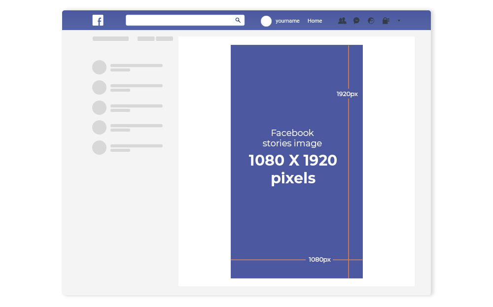 Facebook stories image template