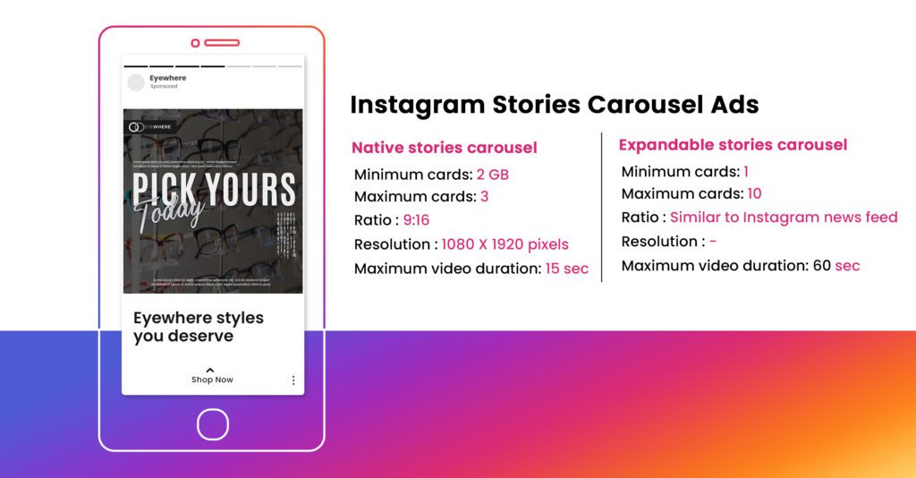Instagram Stories Carousel Ad Size
