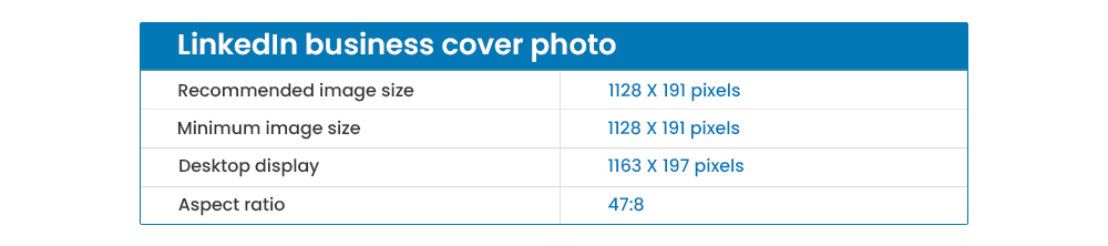 LinkedIn cover photo dimensions