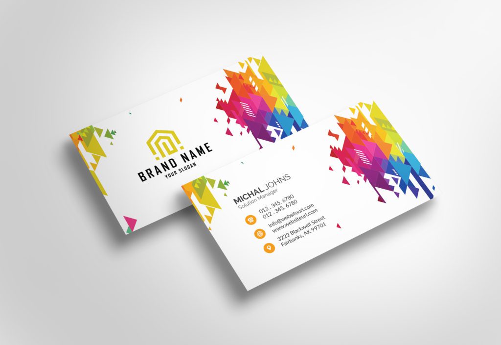 Free Business Card With Colors That Go Against The Standard “Color Rules” Templates