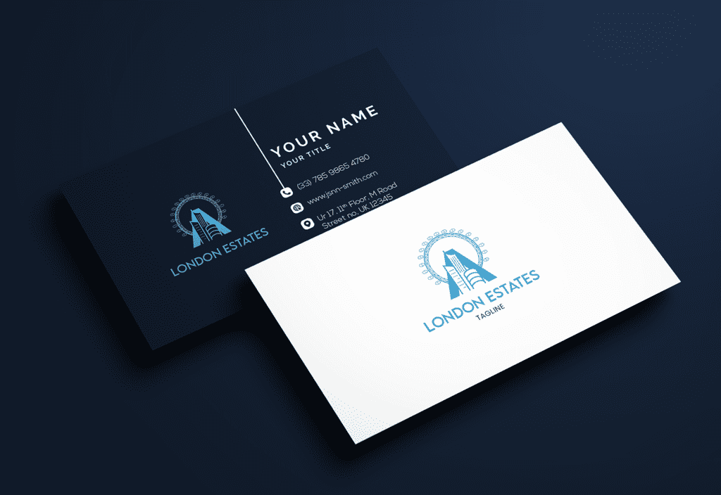Real Estate Business Card Template   highlighting The Uniqueness Of The Location