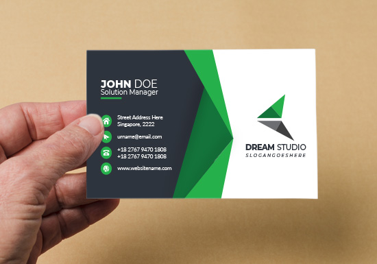 Business Card Design with Negative Spacing