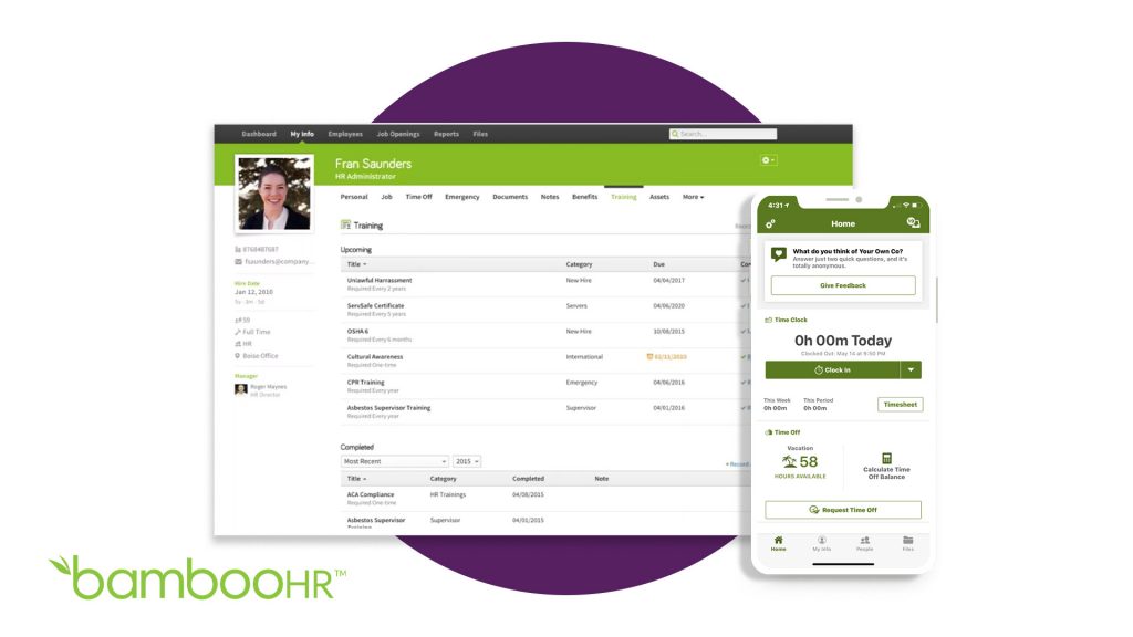 bambooHR - Best HR Software Tools for Human Resource Management