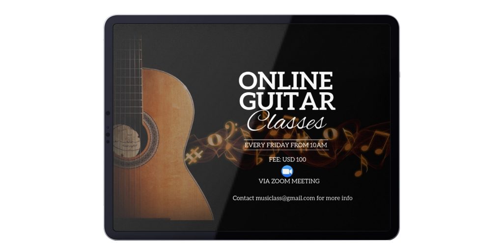 advertisement poster ideas - guitar class