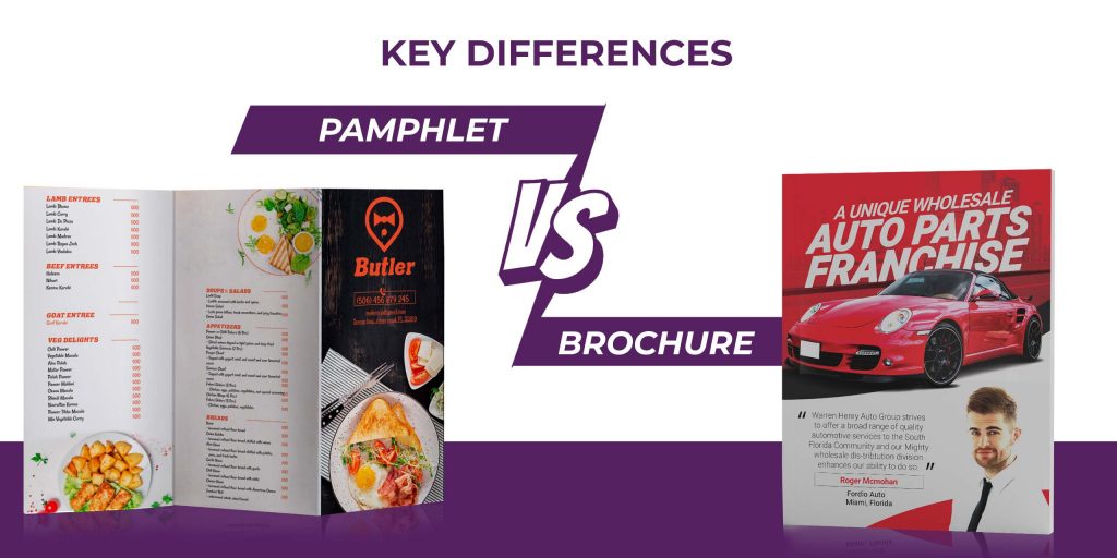 Pamphlet vs Brochure. Difference between brochure and pamphlet