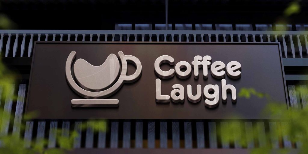 Logo of Coffee laugh that attracts attention