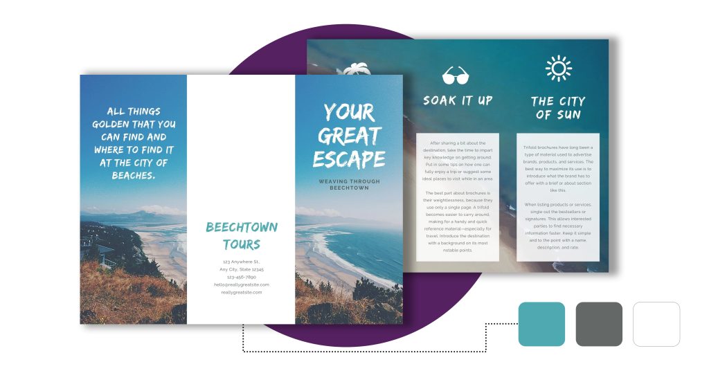 examples travel brochures