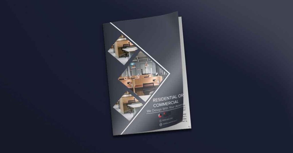 Brochure for an interior design company