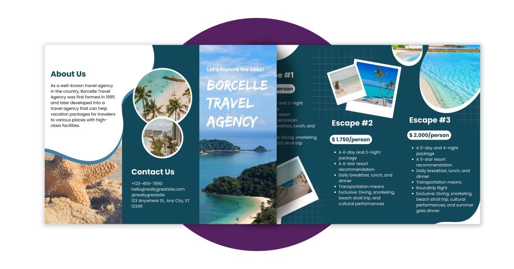 travel brochure content