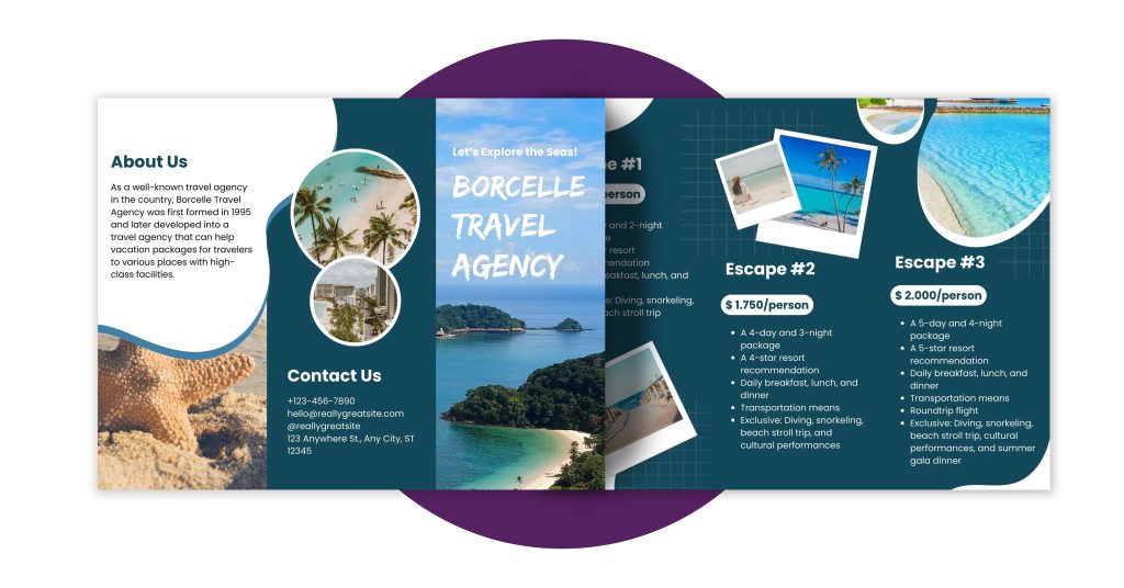 travel brochure examples