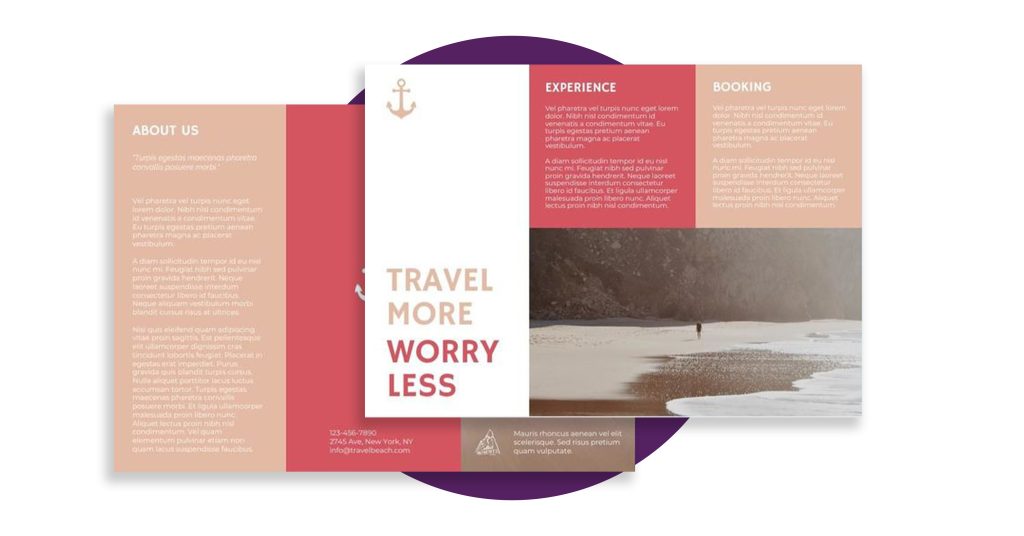 meaning tourist brochure