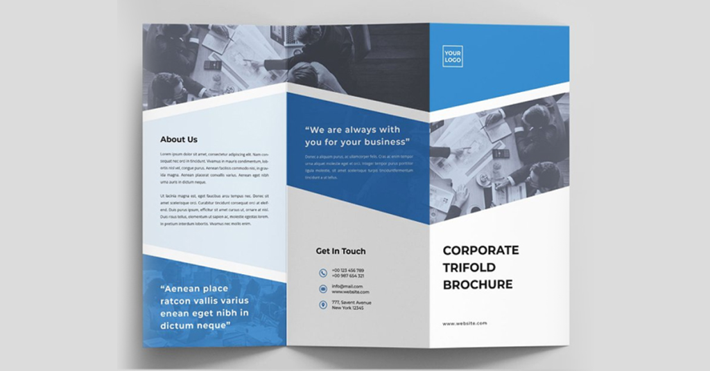 Fold-type company brochure example