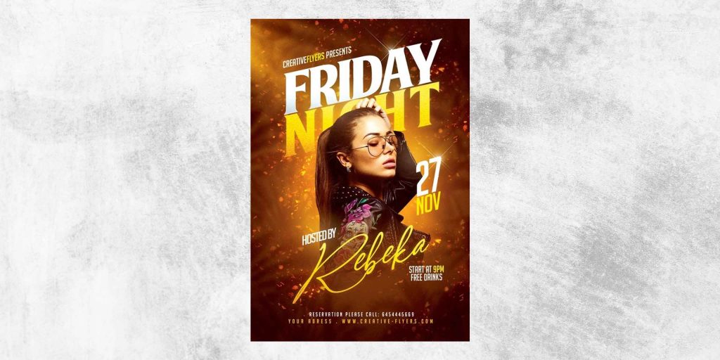 Fly Day Fridays Party Flyer Template by CreativB