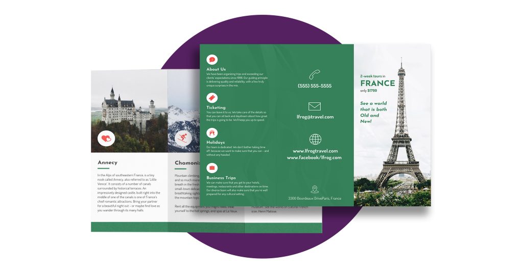 Travel brochure examples