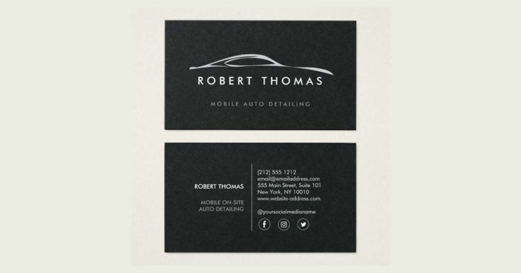 Auto Detailing Business Cards