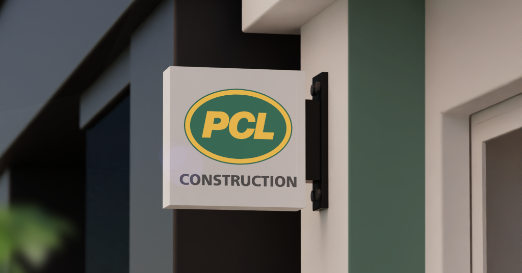 PCL Construction White Logo