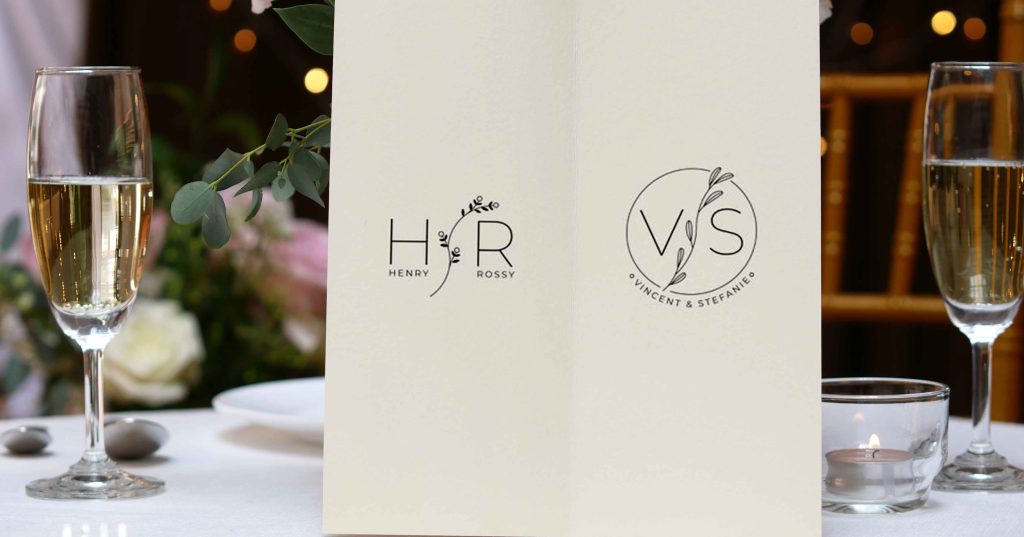 Text & Icon Wedding Logos 