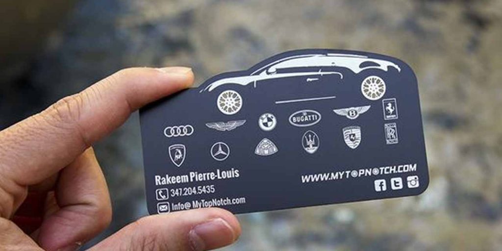 Car Dealer Business Cards Texture