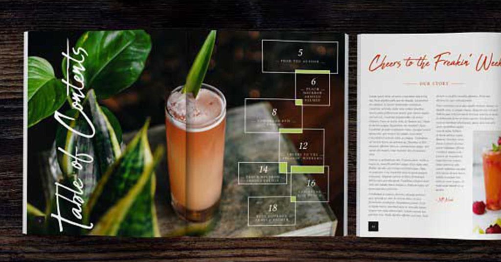 Cocktail Recipe Book Design