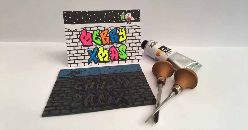 Graffiti-inspired Christmas card ideas