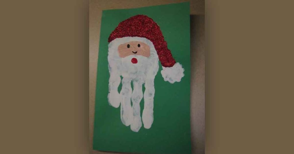 Handprint Santa card