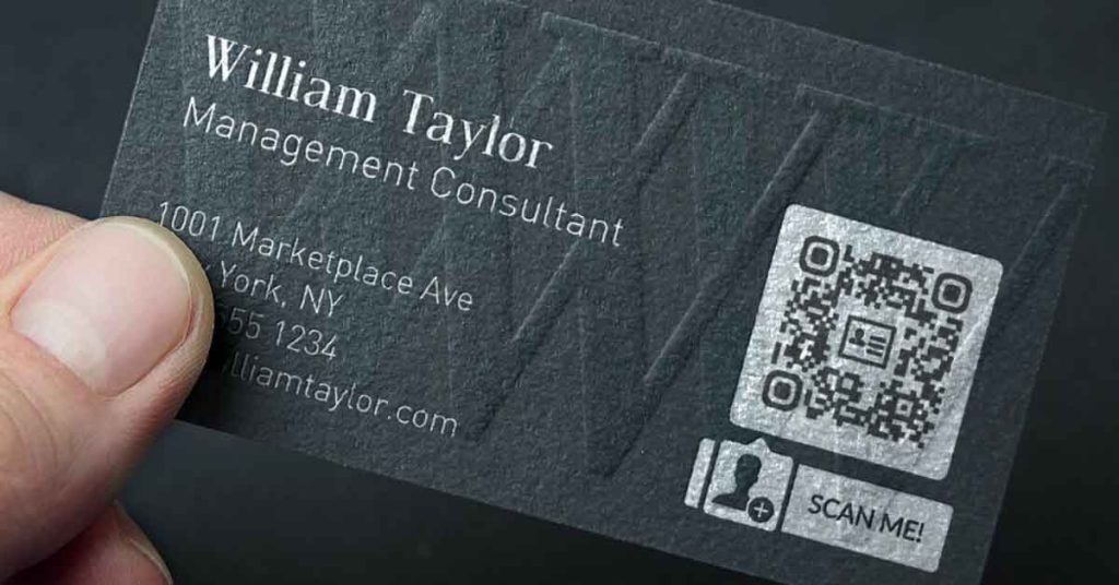 Modern Business Card with QR Code