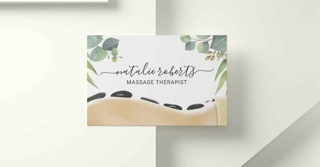 Massage therapy on sale business cards