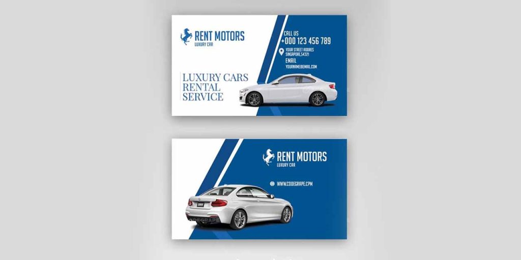 Car Dealer Business Cards Texture