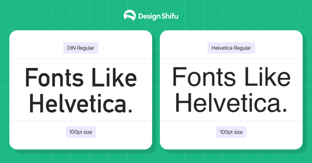 DIN-Fonts Like Helvetica