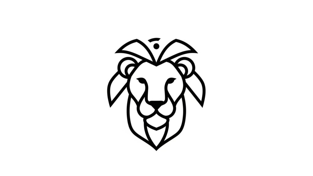 Minimalistic Lion Logos-